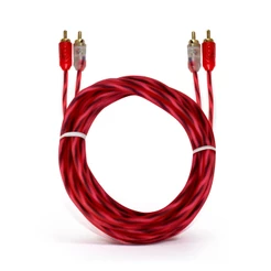 Cabo Rca Automotivo Blindado E-Tech 1 Metro Flexível Conectores Alta Pressão Banhados Ouro Injetado PVC