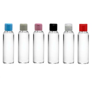 10 Frascos Plástico Pet 60 Ml cilíndrico Flip Top para álcool gel, shampoo, sabonete líquido e cremes