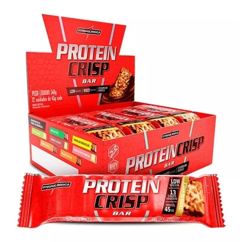 Barra de Proteína Protein Crisp Bar Trufa de avelã IntegralMédica C/ 12 unidades em Oferta na Shopee