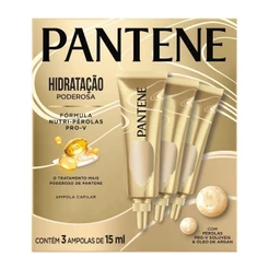 Ampola Pantene Hidro-Cauterização com 3 unidades de 15mL cada