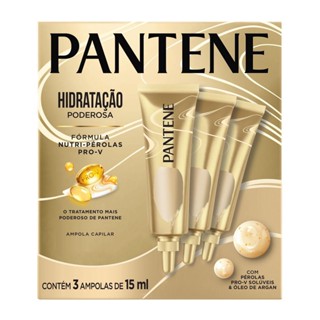 Ampola Pantene Hidro-Cauterização com 3 unidades de 15mL cada