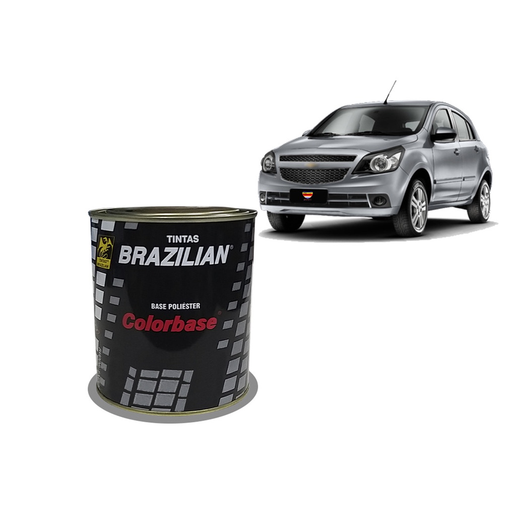 Tinta Automotiva Colorbase Brazilian Base Poliéster Chevrolet Prata Polaris 900 Ml 2004 2005 2006 2007 2008 2009 2010 2011 2012 2013 2014