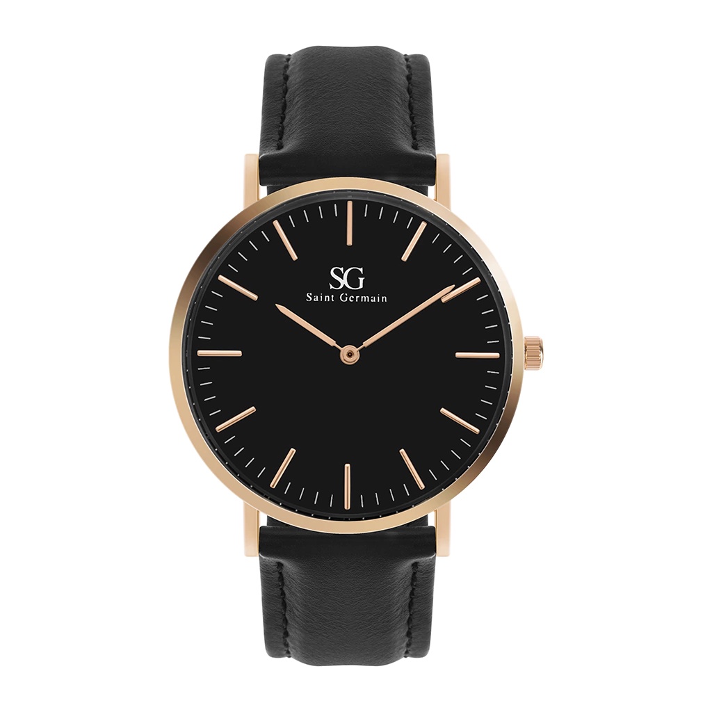 Relógio Masculino Preto Saint Germain Murray Black Rosé Gold 40mm em Oferta na Shopee