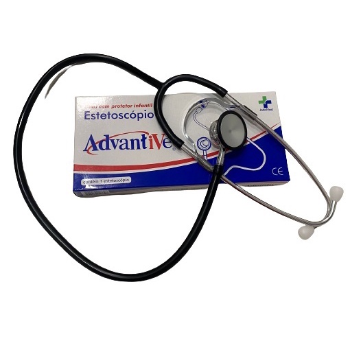 Estetoscópio Duplo Infantil Preto - Advantive