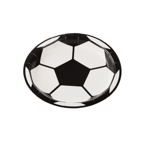 Prato Papel Tema 18cm Bola de Futebol - 10 unid