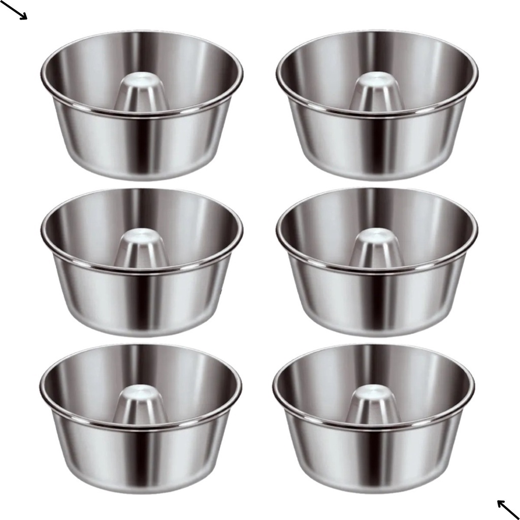 Kit Com 6 Forma De Assadeira Redonda de Aluminio Para Bolo Pudim 20cm em Oferta na Shopee