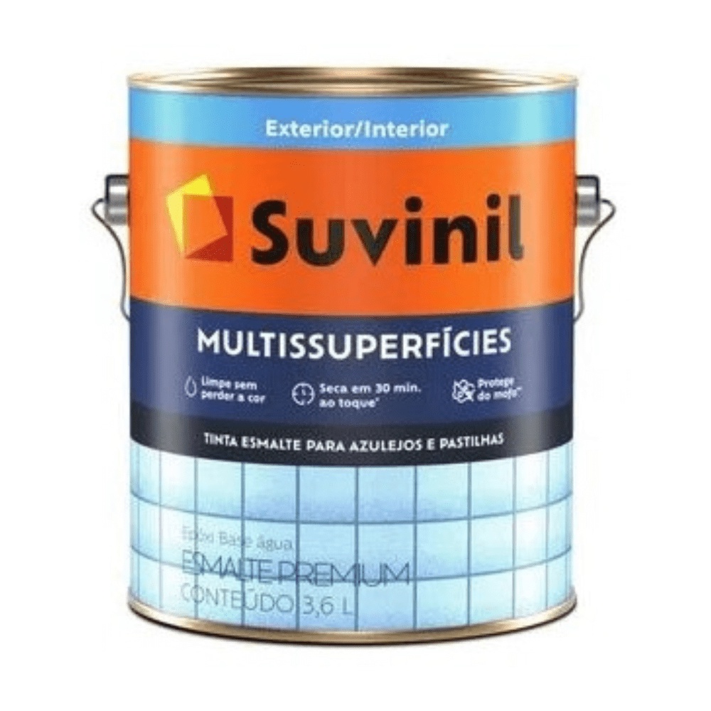 Tinta Epóxi Esmalte Base Água 3,6l Branco Acetinado Suvinil