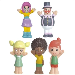 Brinquedo 5 Dedoches Turma Do Mundo Bita Vinil Atóxico +3 Anos Líder - 3010