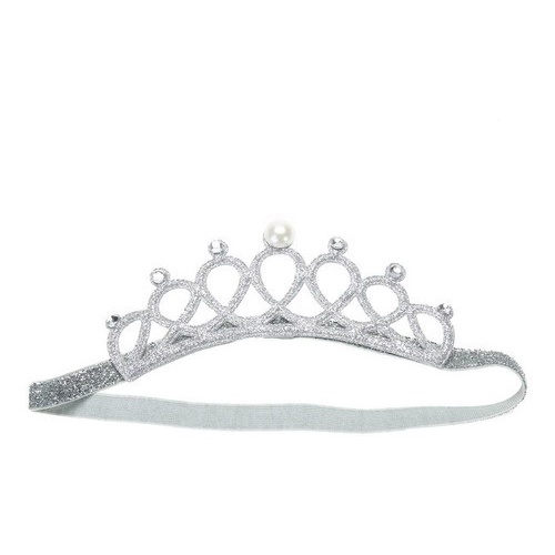 Coroa Tiara Elástica Princesa Infantil Enfeite De Cabeça