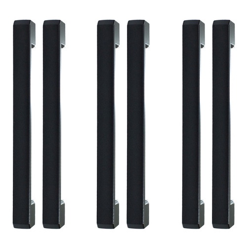 6 Puxadores 256mm preto para porta de guarda-roupa armários e moveis em madeira ou MDF em Oferta na Shopee