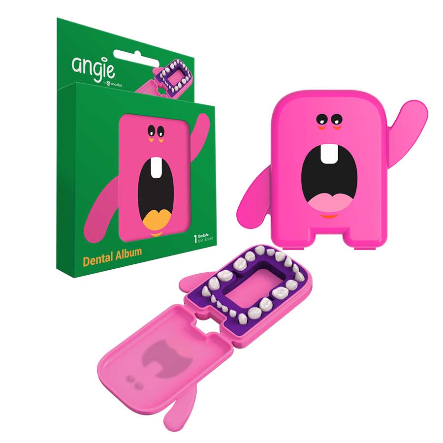 Porta Guarda Dente de Leite Infantil Rosa - Dental Álbum