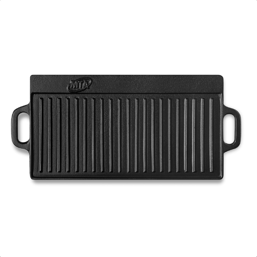 Chapa De Ferro Fundido Grill Reversível 51Cm X 23Cm Preto MTA - 8320