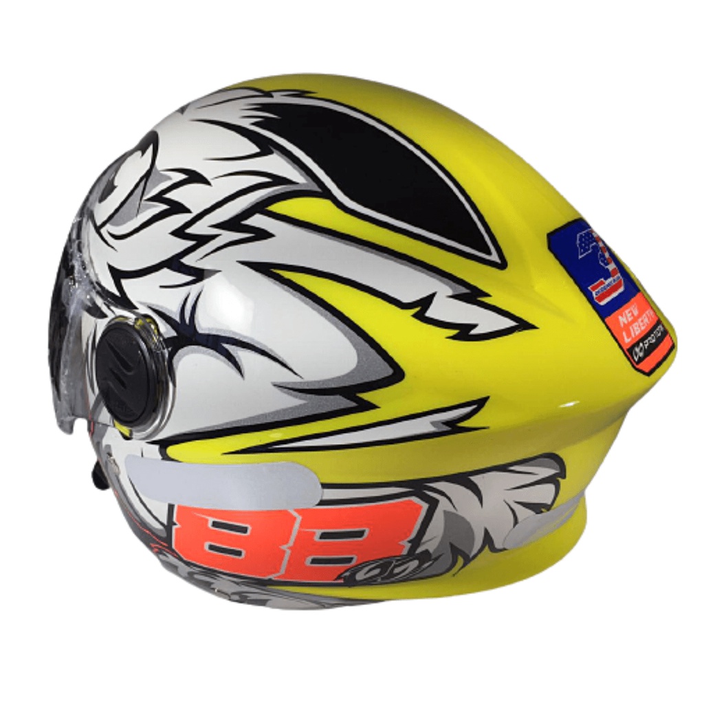 Capacete New Liberty 3 Gp 88 Amarelo 56 - Spare Parts and Accessories for Vehicles