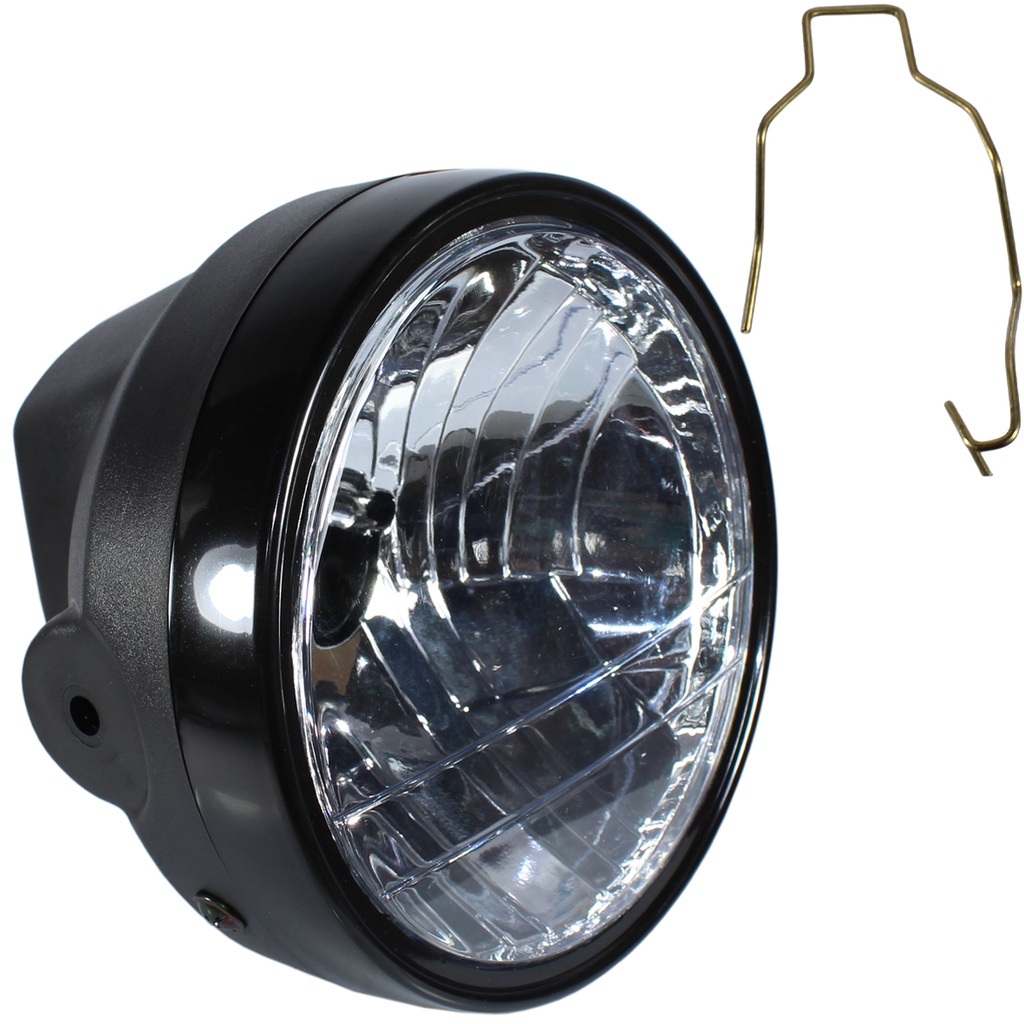 Farol completo CG150 Titan Sport 2004 a 2008 aro preto