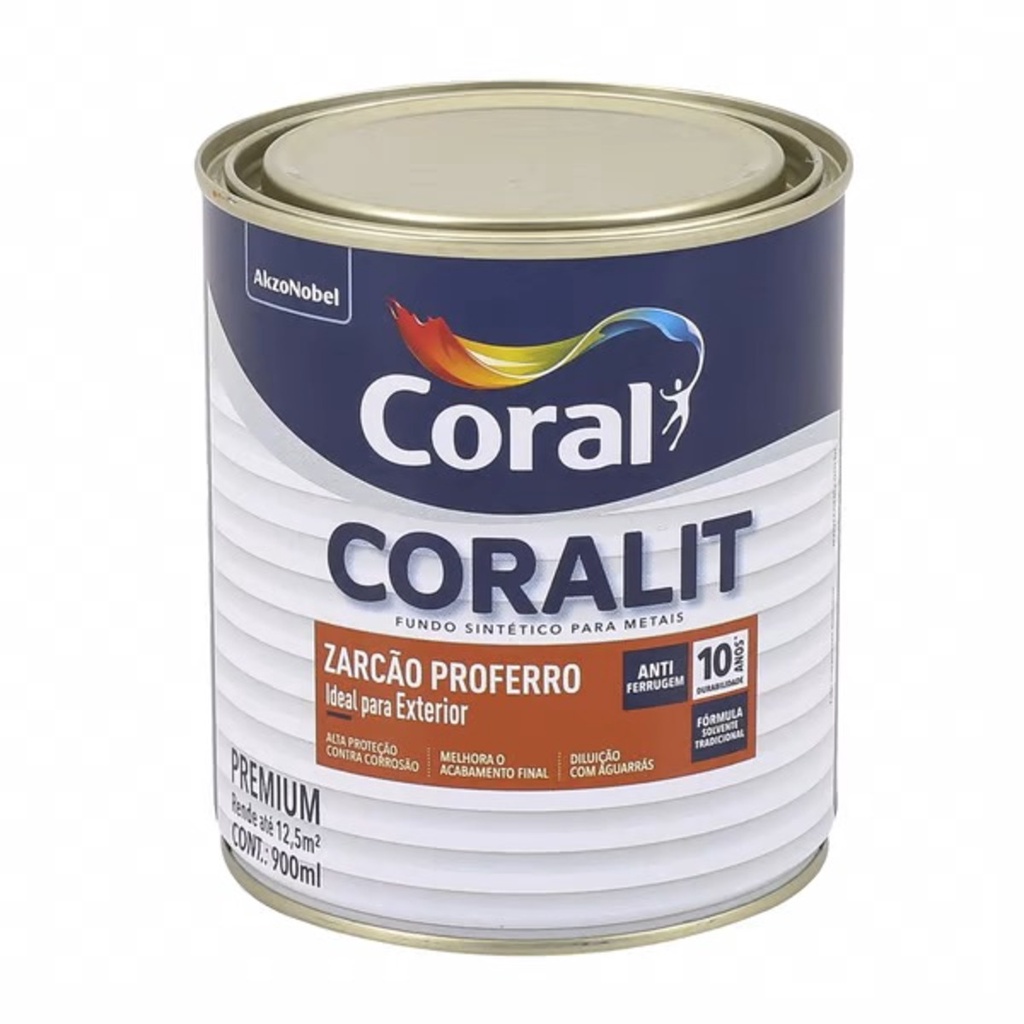 Coralit Zarcão Proferro Anti Ferrugem Premium 900ml - Coral
