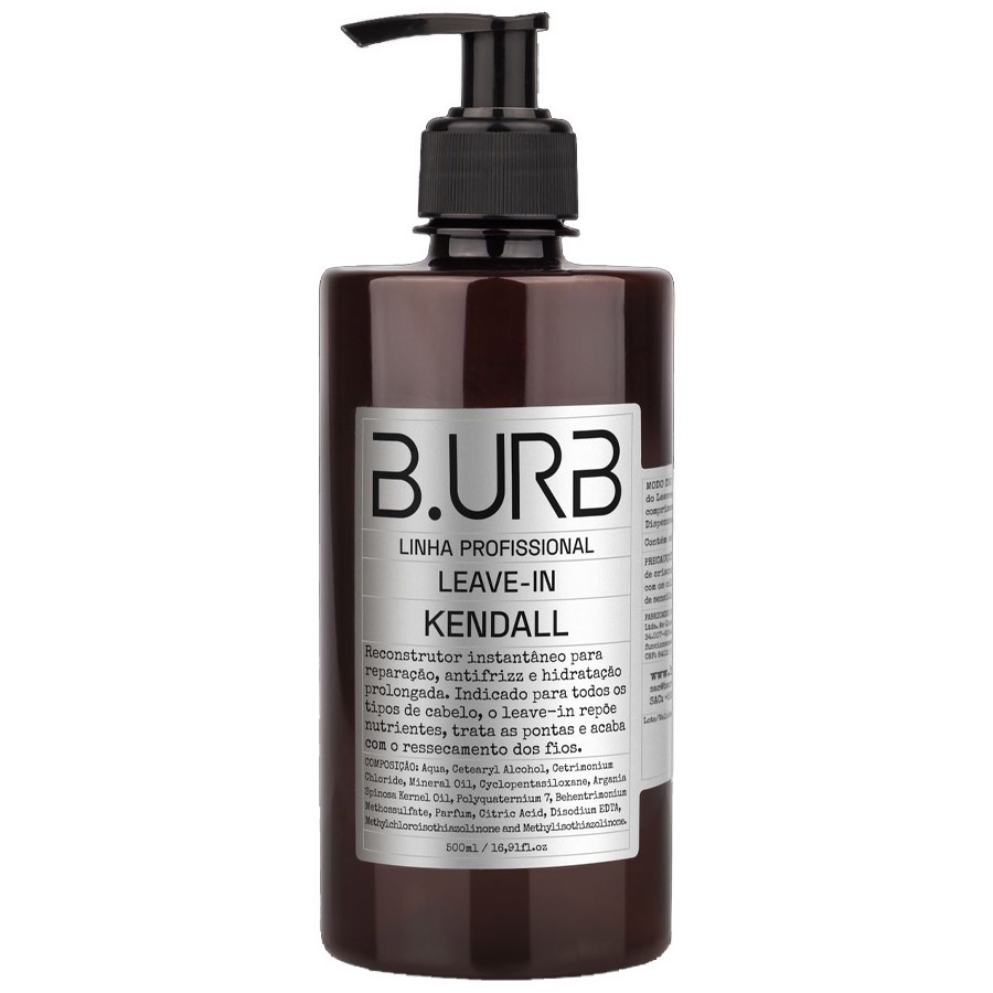 Leave-in Kendall 500mL Profissional Anti Frizz e Reparação Barba Urbana B.URB em Oferta na Shopee