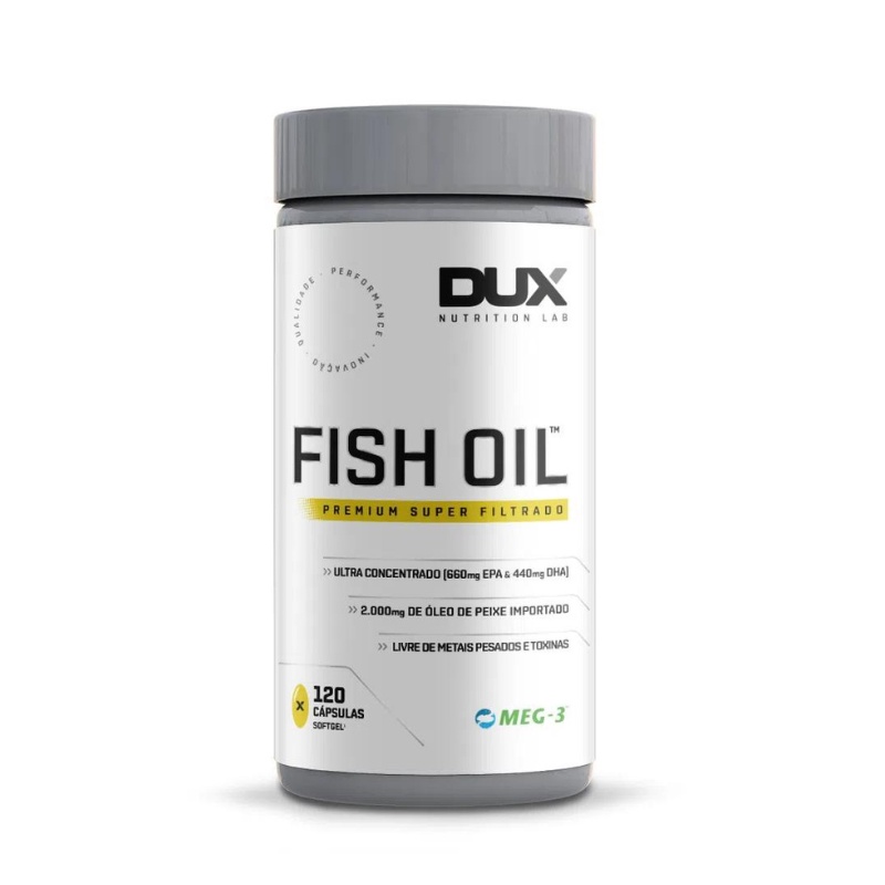 Ômega 3 Fish Oil Dux - Pote com 120 cápsulas - Dux Nutrition em Oferta na Shopee