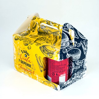 Maleta Delivery Kit para Combos e Lanches - com suporte para refrigerante - Várias Cores - 50 unidades