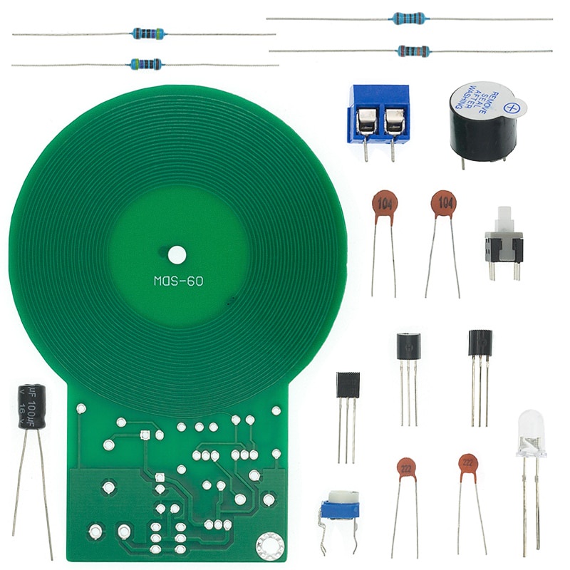 JS-60 DIY Kit Detector De Metal Eletrônico DC 3V-5V 60mm Módulo De Placa Sensora Sem Contato De Parte Eletrônica