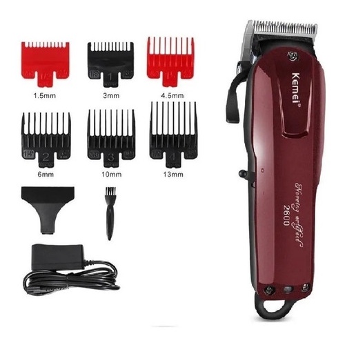 Maquina de Cortar Cabelo sem Fio Kemei 2600 Profissional