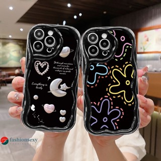 Capinha Para Redmi 12C 10C 12 10 9 10X 11A A1 A2 A1+ A2+ 9A 9AT 9i 9C NFC 9T 9 Power Note 8 10S 9S 11 11S 12 12S 9 10 PRO MAX POCO C50 C55 M2 M3 X3 2 PRO NFC Linha Simples Flor De Amor Lua De Coração Macia 3D Caixa De Borda Curva Ondulada