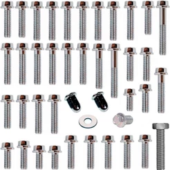 Kit parafusos cromados tampa motor completo CG125 Titan KS 2000 a 2004 CG125 Fan 2005 a 2008 inteiro