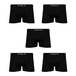 Kit 5 Cueca Polo Star Boxer Box Masculina Preta