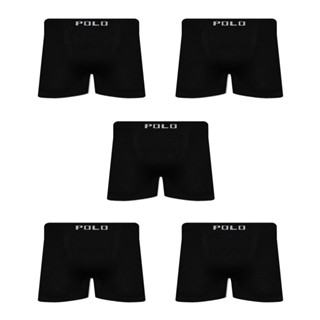 Kit 5 Cueca Polo Star Boxer Box Masculina Preta