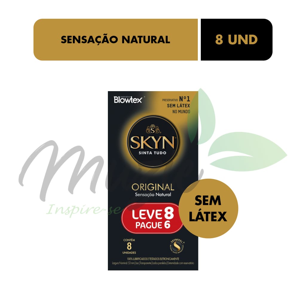 Preservativo Camisinha Skyn Original Blowtex Leve 8 Pague 6 SEM LÁTEX