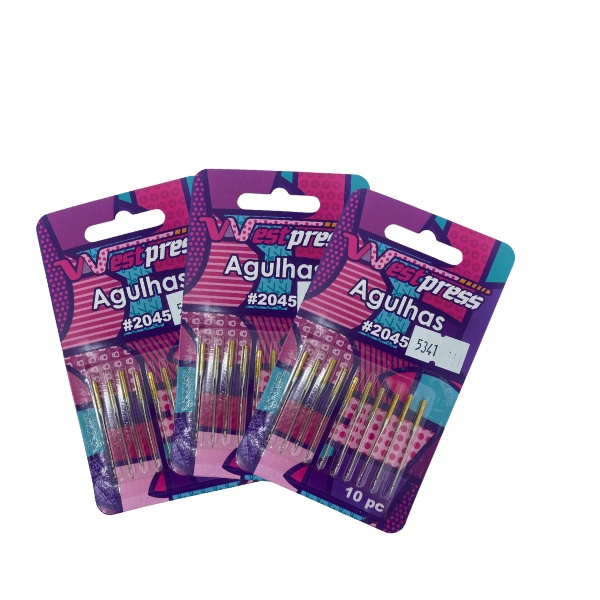 Kit Tamanhos Agulhas Para Máquina Doméstica Singer Elgin 09, 14, 16