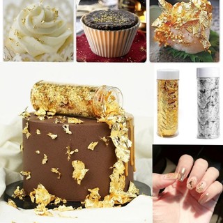 2g De Folha De Ouro Brilhante Bebidas Para Assar Bolo De Sobremesa Decoração De Chocolate Festa De Aniversário De Casamento