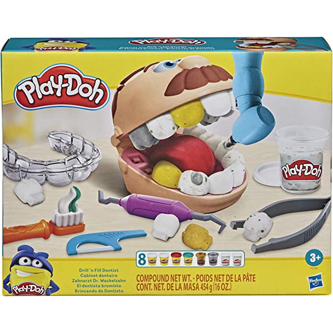 Conjunto Massinha Play-Doh Brincando de Dentista, para crianças a partir dos 3 anos - F1259 - Hasbro