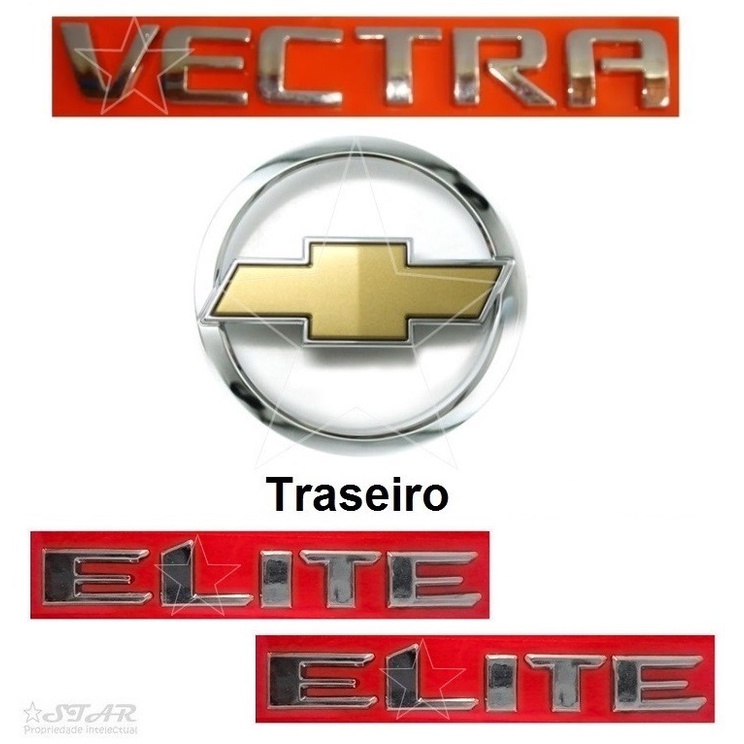 Emblema Vectra + Laterais Elite + Mala - 2006 À 2009