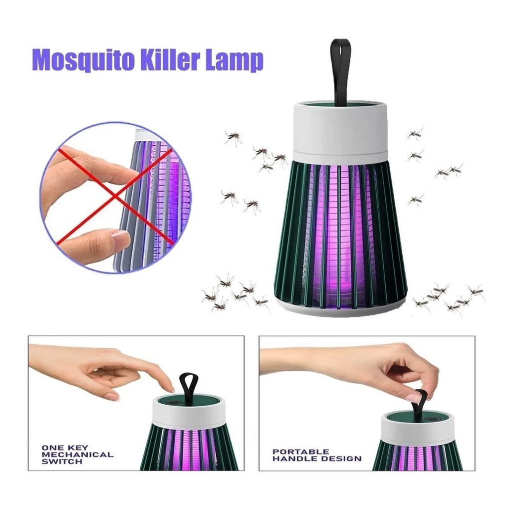 Mosquiteiro Elétrico USB LED Repelente Armadilha Mata Mosquito Moscas Luminária
