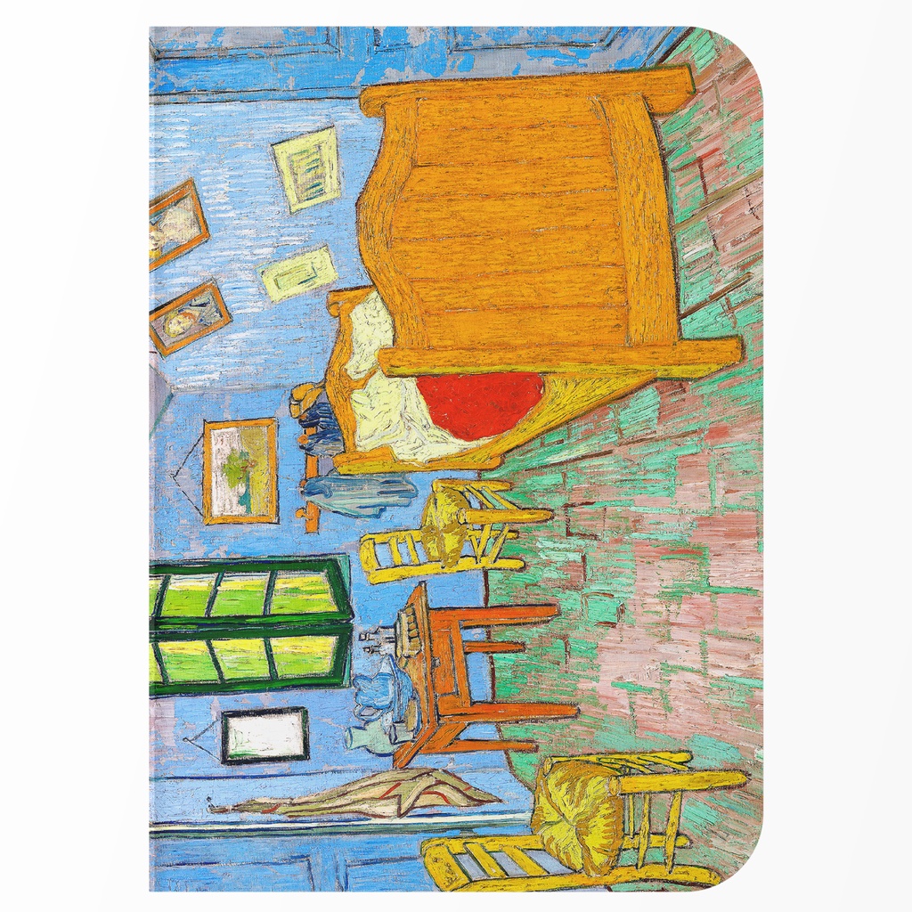 Caderno sem Pauta A5 40 Folhas Capa Flexível Papel Avena 80g - "O Quarto" de Van Gogh
