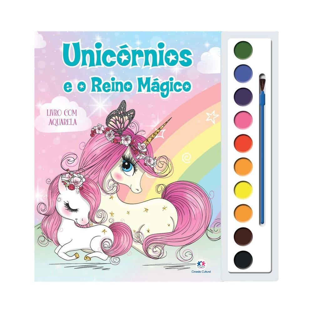 Livro Unicórnios e Reino Mágico Aquarela - Ciranda Cultural em Oferta na Shopee