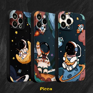 Para Samsung A14 A12 A04 A53 A03 A22 A13 A04E A32 A10s A03s A23 A52s A52 A51 A11 A70 A50s A50 A71 M11 A72 A20s A21s A33 A31 A30s M12 Borda Reta Fofo Astronauta NASA Macio Tpu Capa