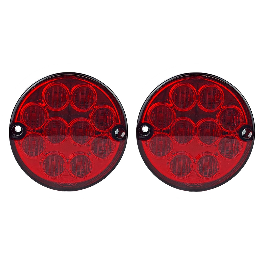 Kit 2 Lanterna Traseira Ônibus Caminhão Baú 96mm 10 Led Vm