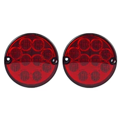 Kit 2 Lanterna Traseira Ônibus Caminhão Baú 96mm 10 Led Vm