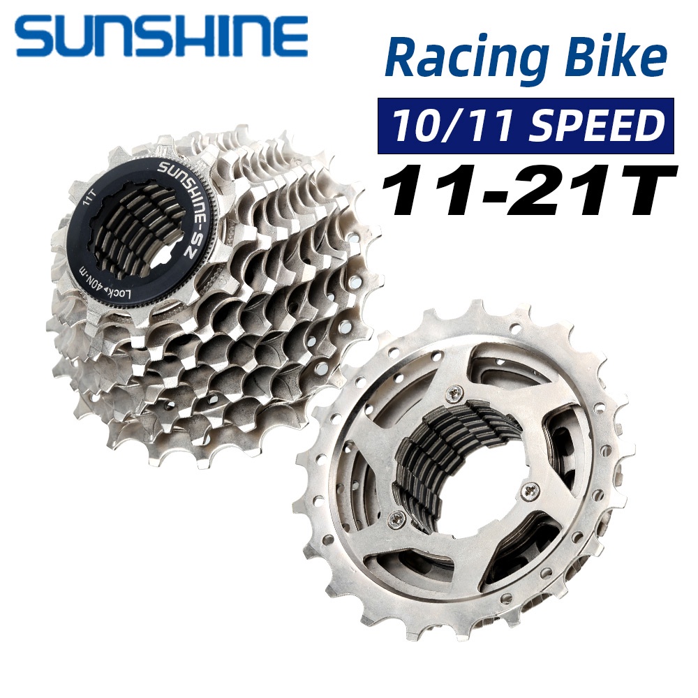 Sunshine Racing Bike Cassette 11S 11-21T Bicicleta 10S K7 De Estrada Catraca 11 Velocidade Roda Livre 10V Corrente KMC X10 X11 Corrida Em