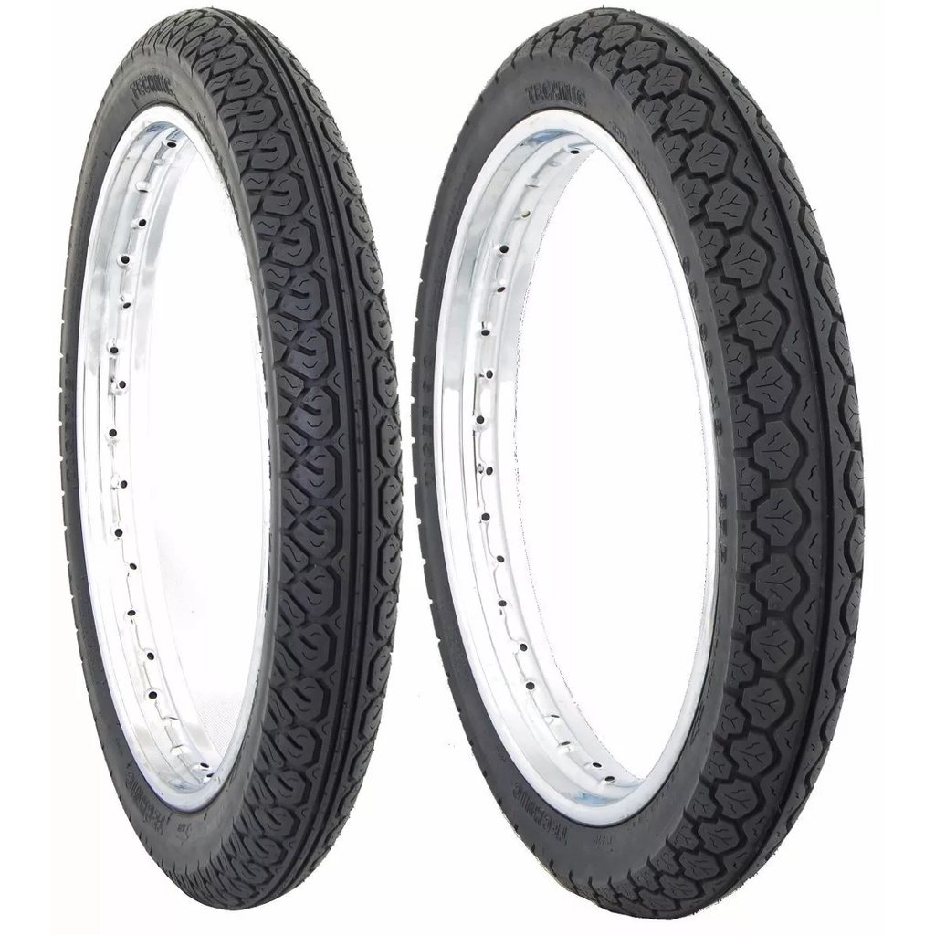 Kit PAR Pneu Technic Lion Tiger BIZ 100-125 / POP 110 60-100-17+80-100-14