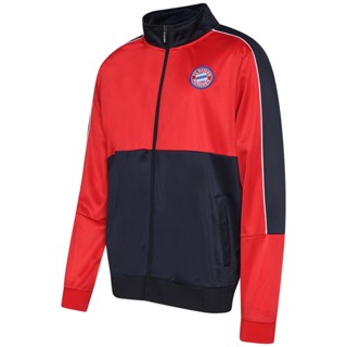 Jaqueta Bayern de Munique Helanca Preto e Vermelho Masculina