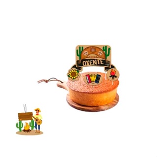 Topo de Bolo Festa Junina - Sertão - 4 unidades - Festcolor - Rizzo em Oferta na Shopee