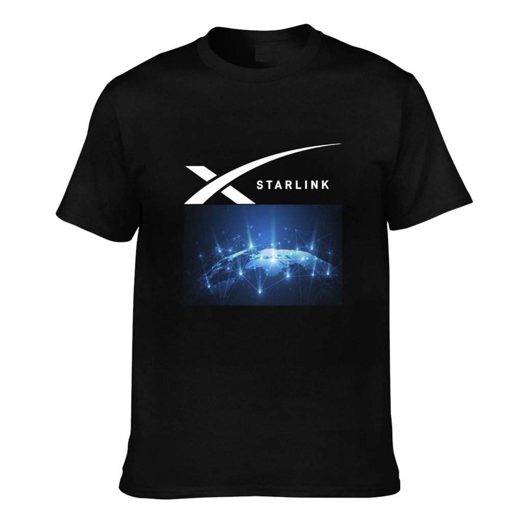 T-shirt masculina Spacex Starlink T-shirt de manga curta masculina