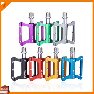 [EDR] 1Pair ZTTO Universal Pedais De Bicicleta Coloridos Plataforma Plana De Liga De Alumínio Para Bicicletas De Estrada Dobrável De Montanha