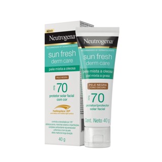 Protetor Solar Facial Para Pele Oleosa Neutrogena Sun Fresh Derm Care Pele Negra Fps 70 - 40G