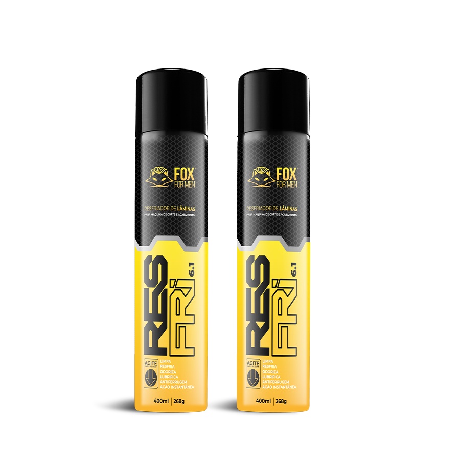 RESFRIADOR DE LAMINAS 400ML - 268G - 2 UND - FOX FOR MEN em Oferta na Shopee
