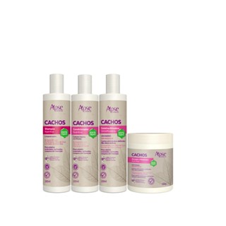 Kit Apse Cachos Shampo, Condicionador, Ativador e Gelatina