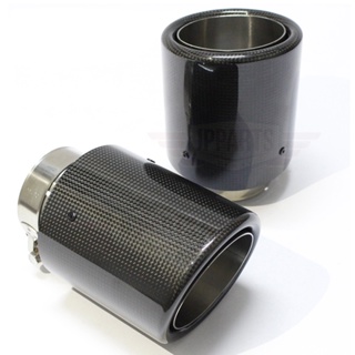 Acessorios automotivo kit 2 ponteiras carbono 4 polegadas em Oferta na Shopee