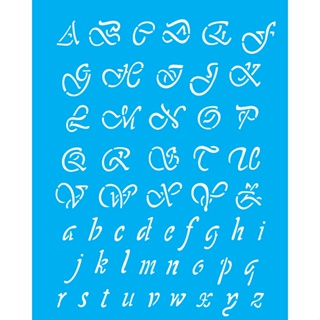 STENCIL ALFABETO MANUSCRITO 20x25 OPA 1087 em Oferta na Shopee